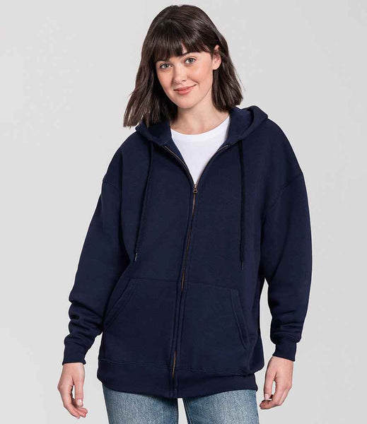 The Fruit of the Loom Iconic Premium Hooded Sweat Jacket | SS153 | 622860 | Deep Navy
