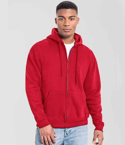 The Fruit of the Loom Iconic Premium Hooded Sweat Jacket | SS153 | 622860 | Red